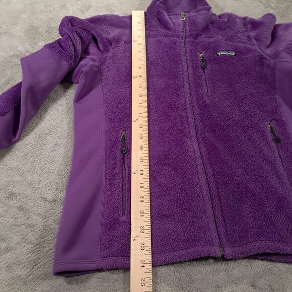 Patagonia R2 Fleece Jacket Women Medium Purple Full Zip Pockets 25146 - Picture 6 of 9